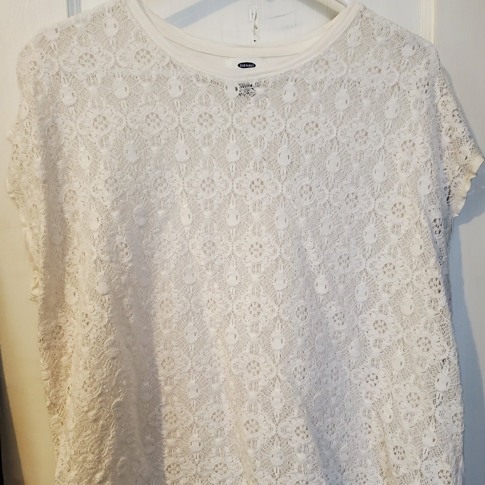 White lace tshirt